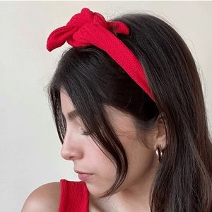 Montce Swim Crimson Micro Scrunch Headband